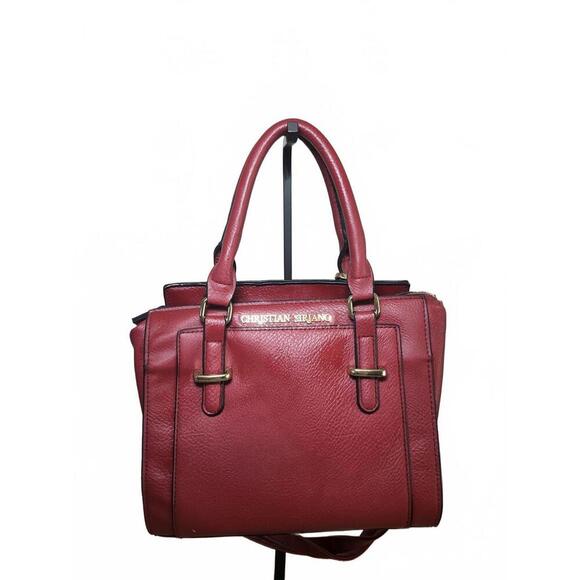 Christian Siriano Burgundy Handbag - Picture 1 of 9